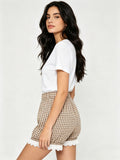 Bloomers Gingham Lolita – Nero / Beige - Siemgirl Exclusive