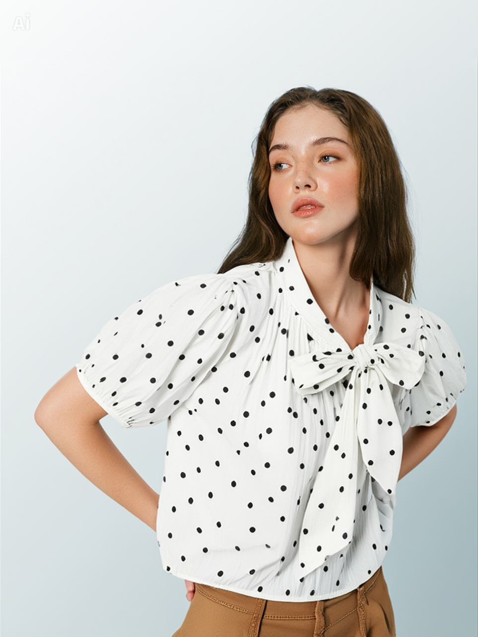 Blusa Casual Lolita "Polka Ribbon" – Esclusiva Siemgirl