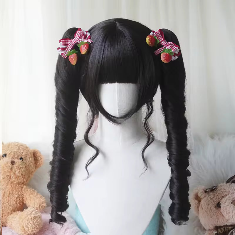 Parrucca Lolita Premium “Twin Roll” – Doppia Ponytail con Boccoli Definiti – Volume Elegante e Styling Professionale