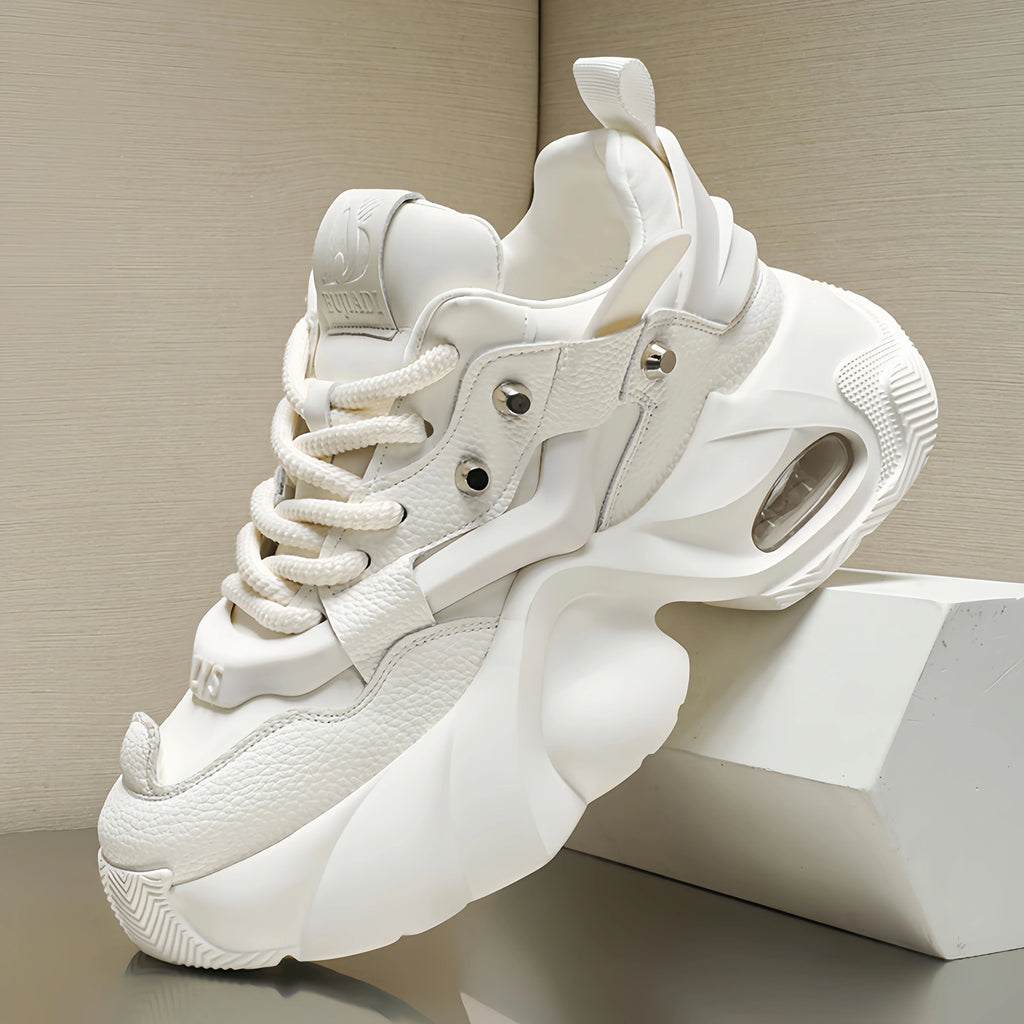 Black Knight New Wind Casual Work Shoes Thick Sole Patent Leather High Top Wear-Resistant Inner Elevation for Winter Spring