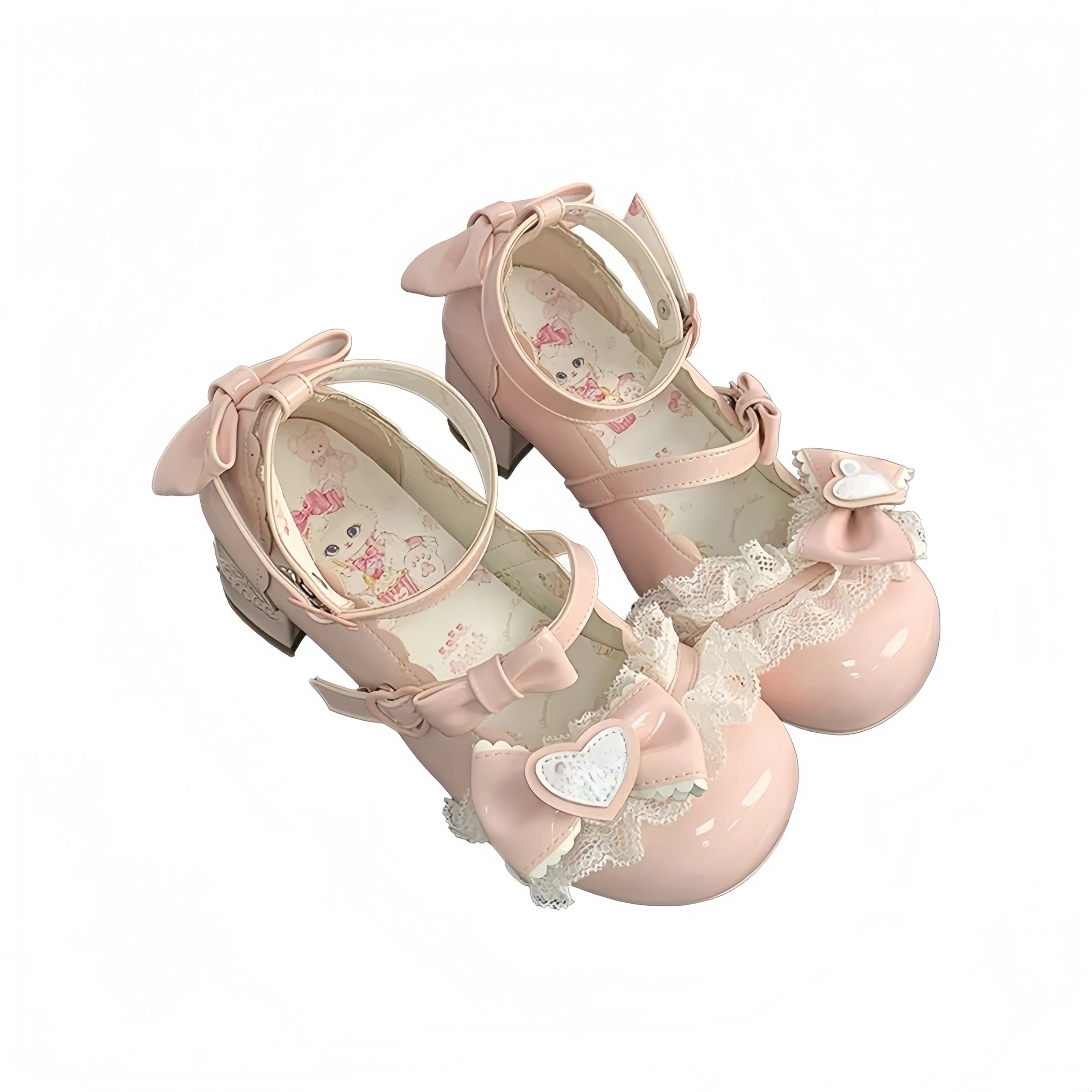 Scarpe Lolita “Belle Époque” – Vera Pelle con Tacco Retrò
