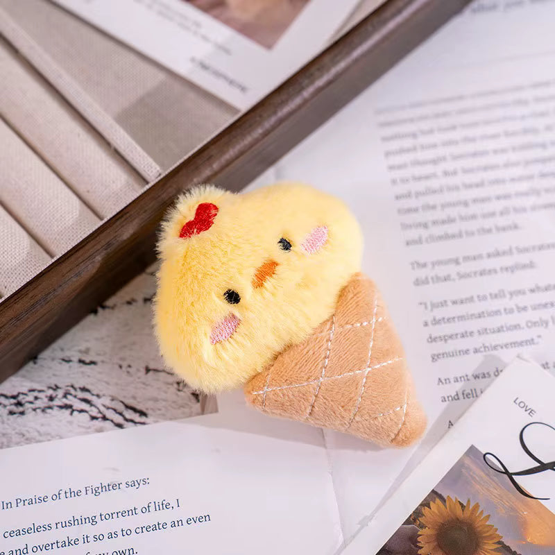 Portachiavi Peluche Gelato Kawaii – Bag Charm Morbido per Borsa, Zaino e Ita Bag – 5 Colori