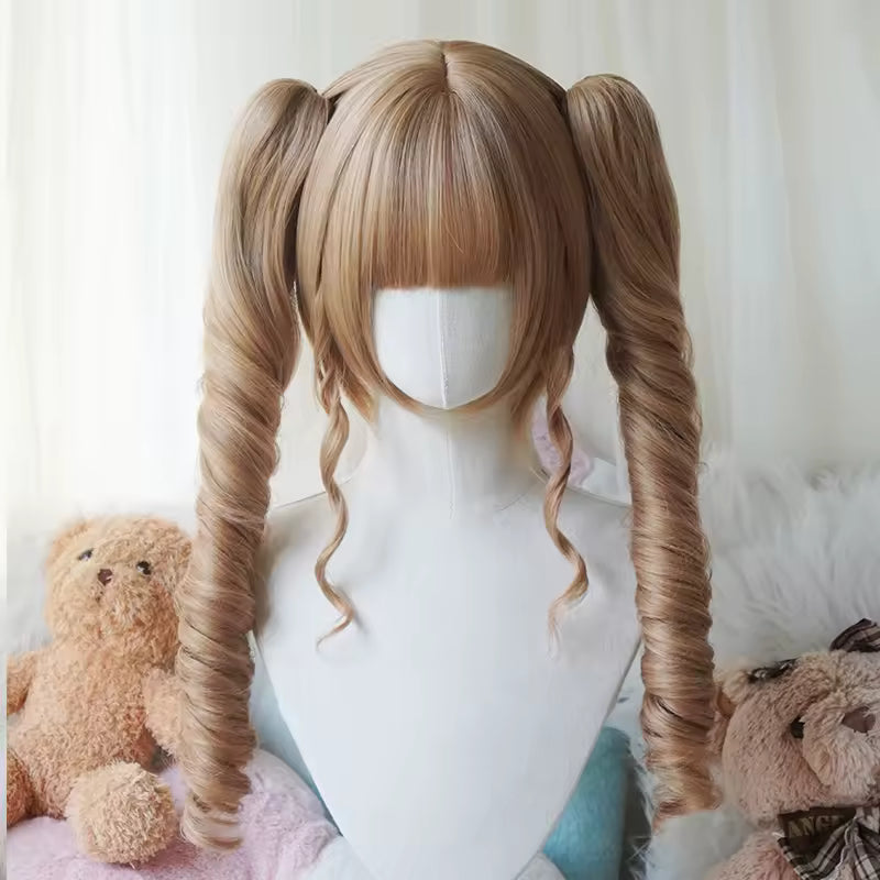 Parrucca Lolita Premium “Twin Roll” – Doppia Ponytail con Boccoli Definiti – Volume Elegante e Styling Professionale