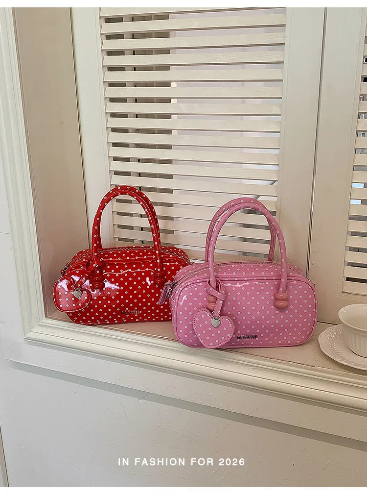 Borsetta Vintage a Pois – Daily Kawaii Handbag con Tracolla