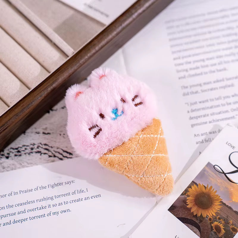 Portachiavi Peluche Gelato Kawaii – Bag Charm Morbido per Borsa, Zaino e Ita Bag – 5 Colori