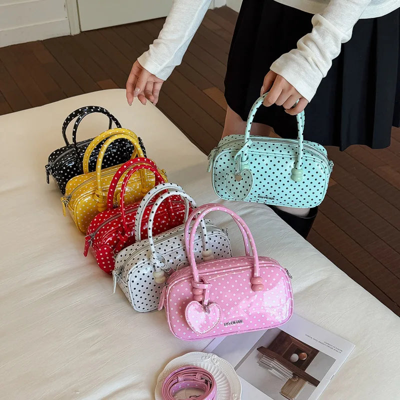 Borsetta Vintage a Pois – Daily Kawaii Handbag con Tracolla