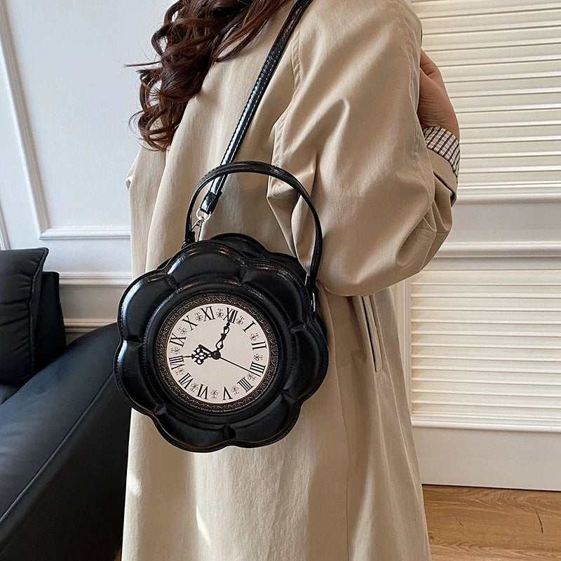 Borsa Orologio Vintage – Handbag Fiore "Time Blossom"