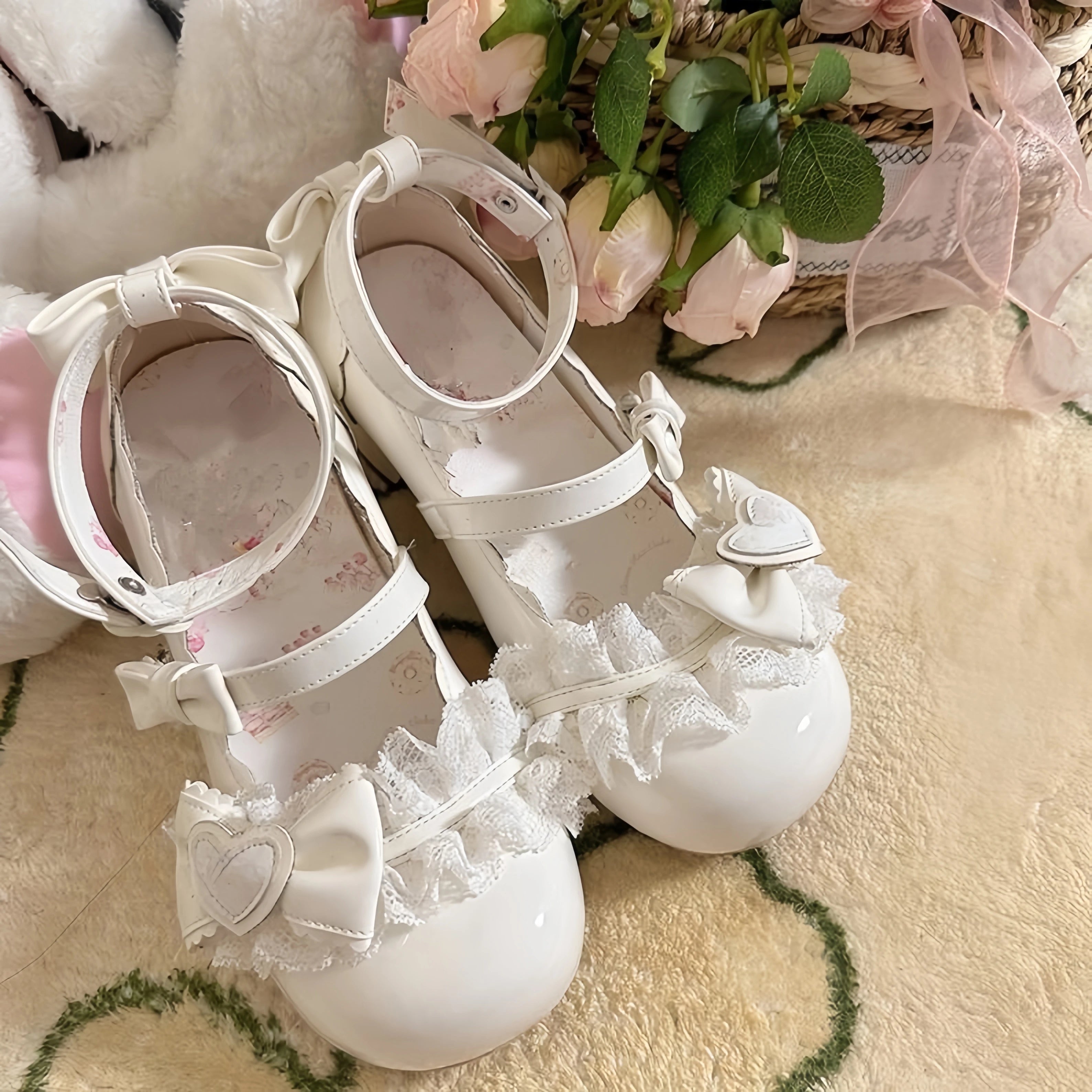 Scarpe Lolita “Belle Époque” – Vera Pelle con Tacco Retrò