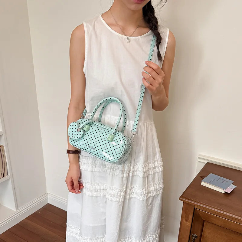 Borsetta Vintage a Pois – Daily Kawaii Handbag con Tracolla