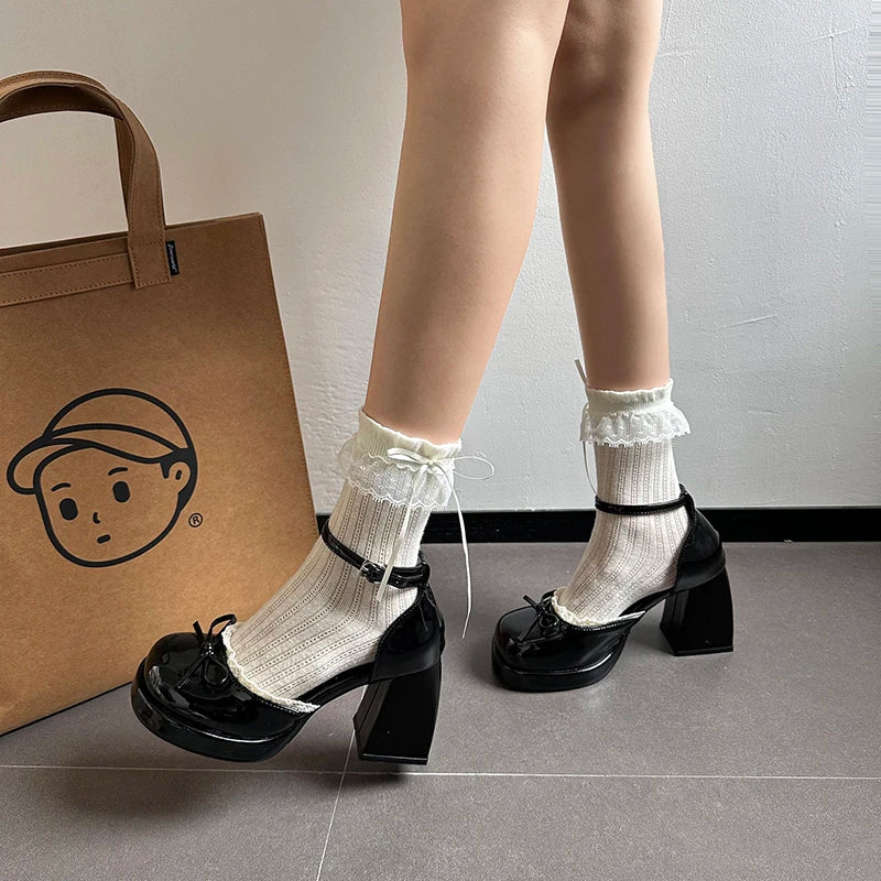 Velvet Grace Heels – Scarpe Lolita Eleganti con Tacco & Fiocco