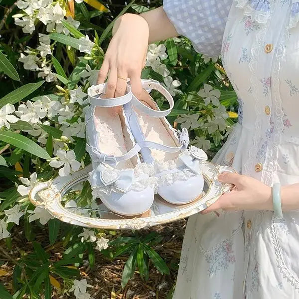 Scarpe Lolita “Belle Époque” – Vera Pelle con Tacco Retrò