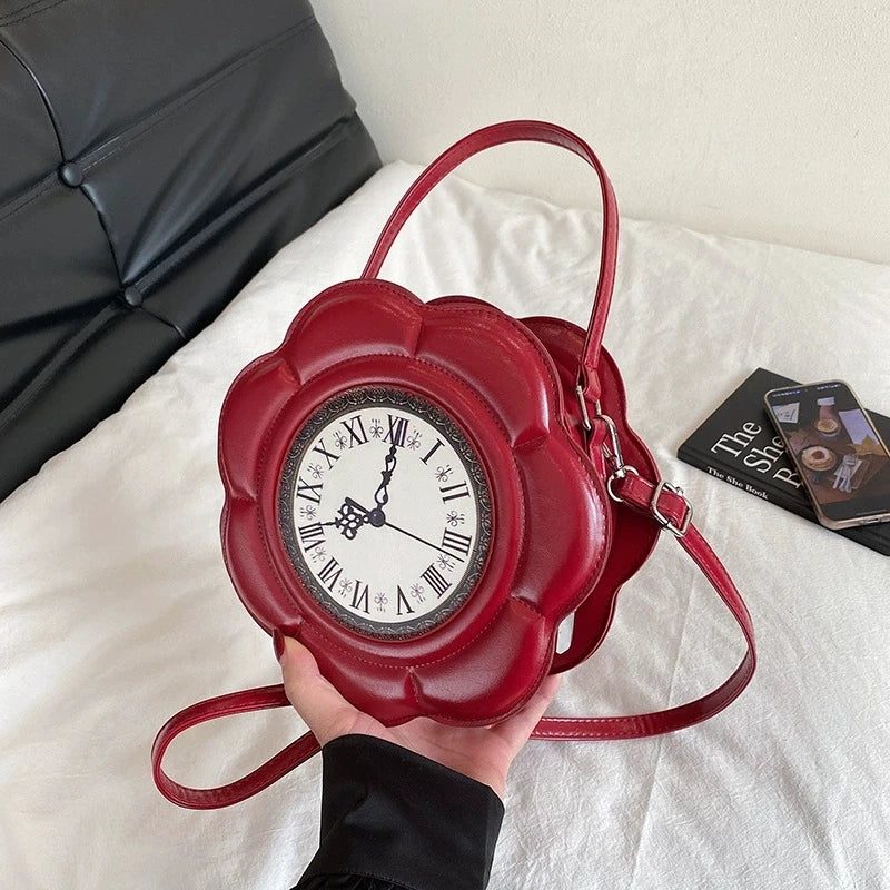 Borsa Orologio Vintage – Handbag Fiore "Time Blossom"