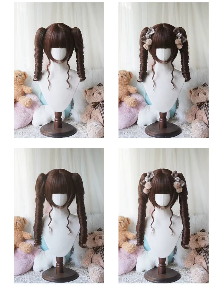 Parrucca Lolita Premium “Twin Roll” – Doppia Ponytail con Boccoli Definiti – Volume Elegante e Styling Professionale