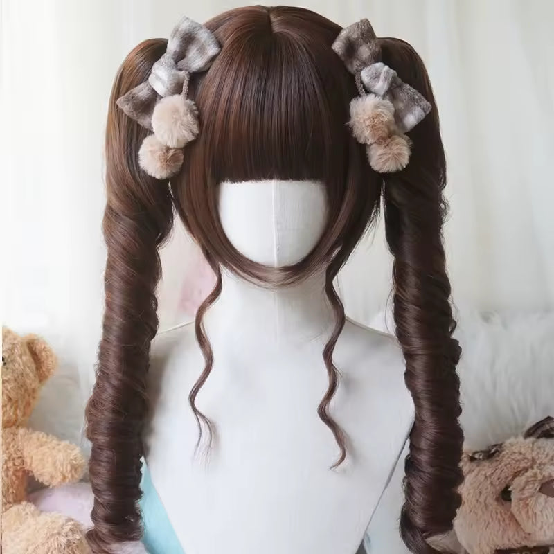 Parrucca Lolita Premium “Twin Roll” – Doppia Ponytail con Boccoli Definiti – Volume Elegante e Styling Professionale