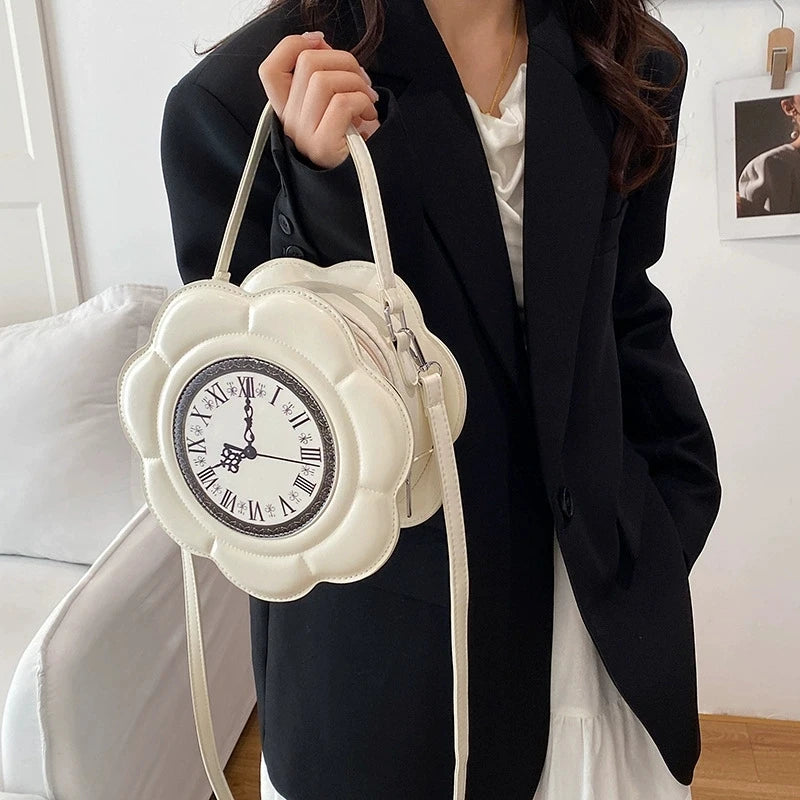 Borsa Orologio Vintage – Handbag Fiore "Time Blossom"