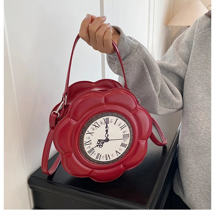 Borsa Orologio Vintage – Handbag Fiore "Time Blossom"
