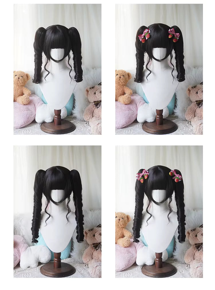 Parrucca Lolita Premium “Twin Roll” – Doppia Ponytail con Boccoli Definiti – Volume Elegante e Styling Professionale