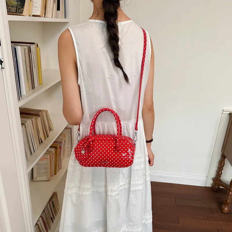 Borsetta Vintage a Pois – Daily Kawaii Handbag con Tracolla
