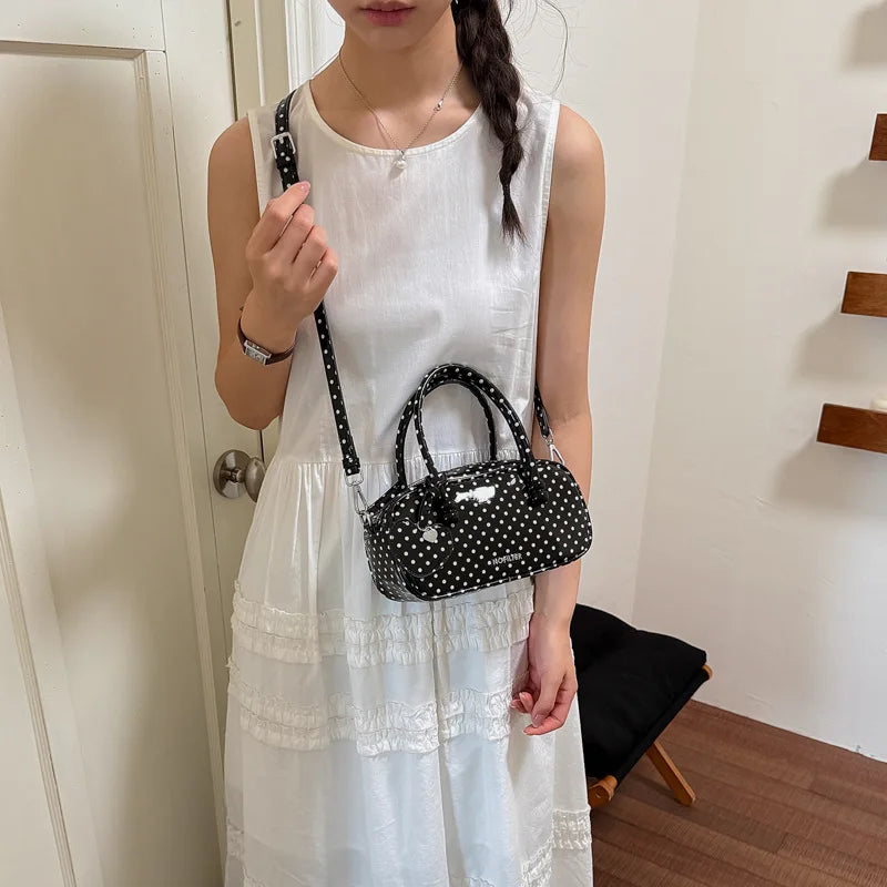 Borsetta Vintage a Pois – Daily Kawaii Handbag con Tracolla