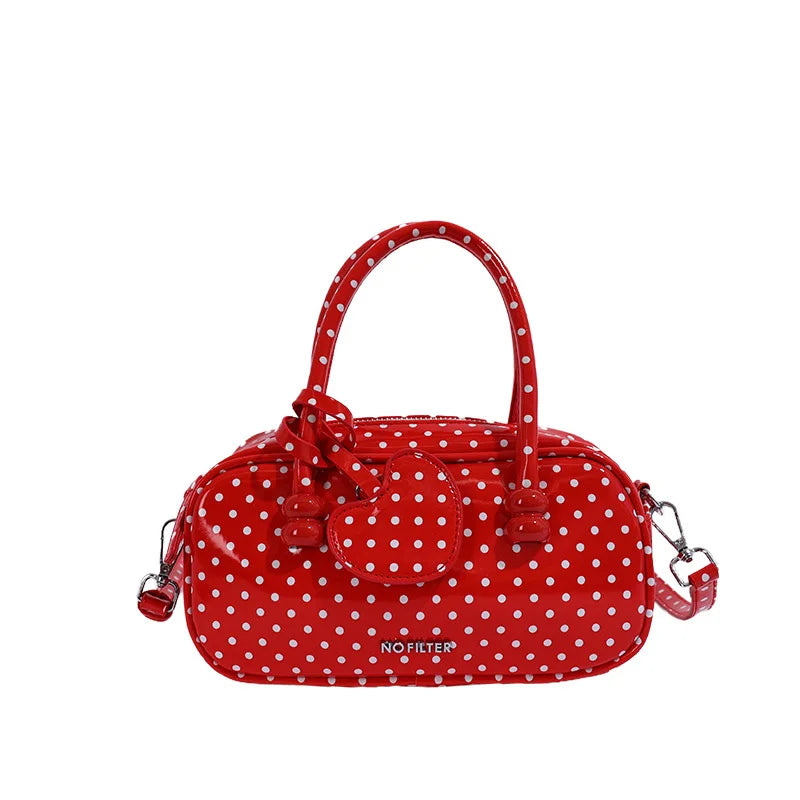 Borsetta Vintage a Pois – Daily Kawaii Handbag con Tracolla