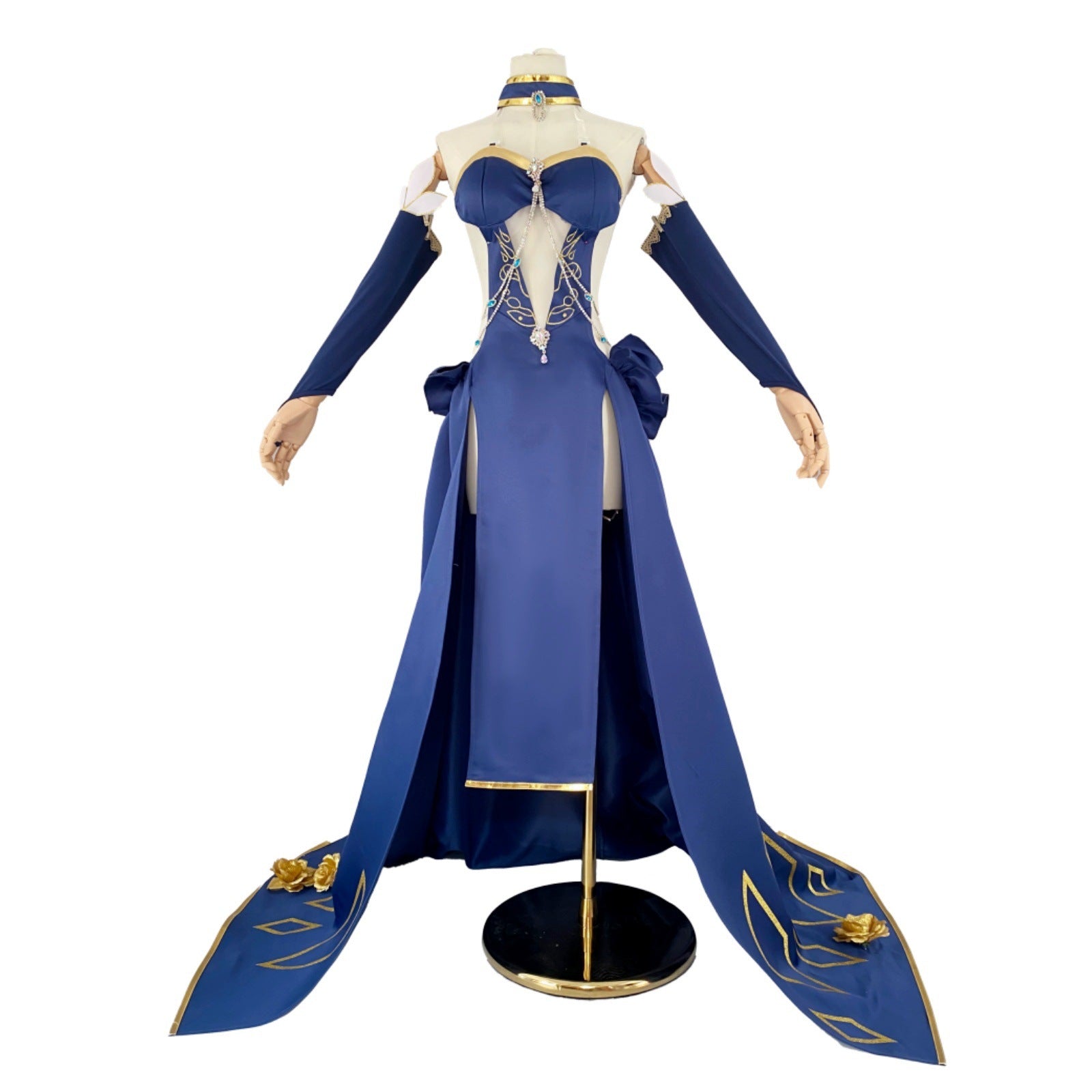Costume Cosplay CC – Abito Cerimoniale Blu | Disponibile con Parrucca