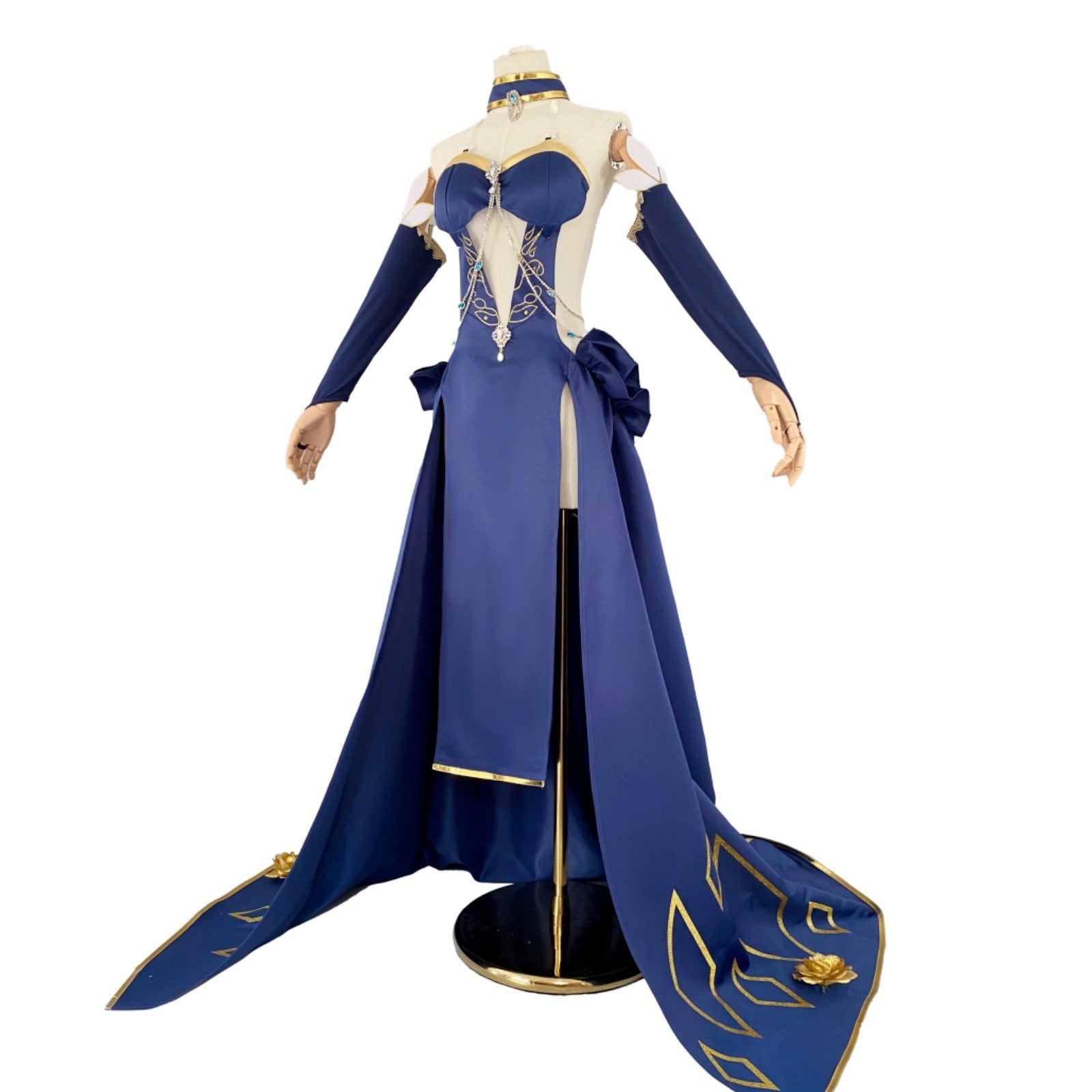 Costume Cosplay CC – Abito Cerimoniale Blu | Disponibile con Parrucca