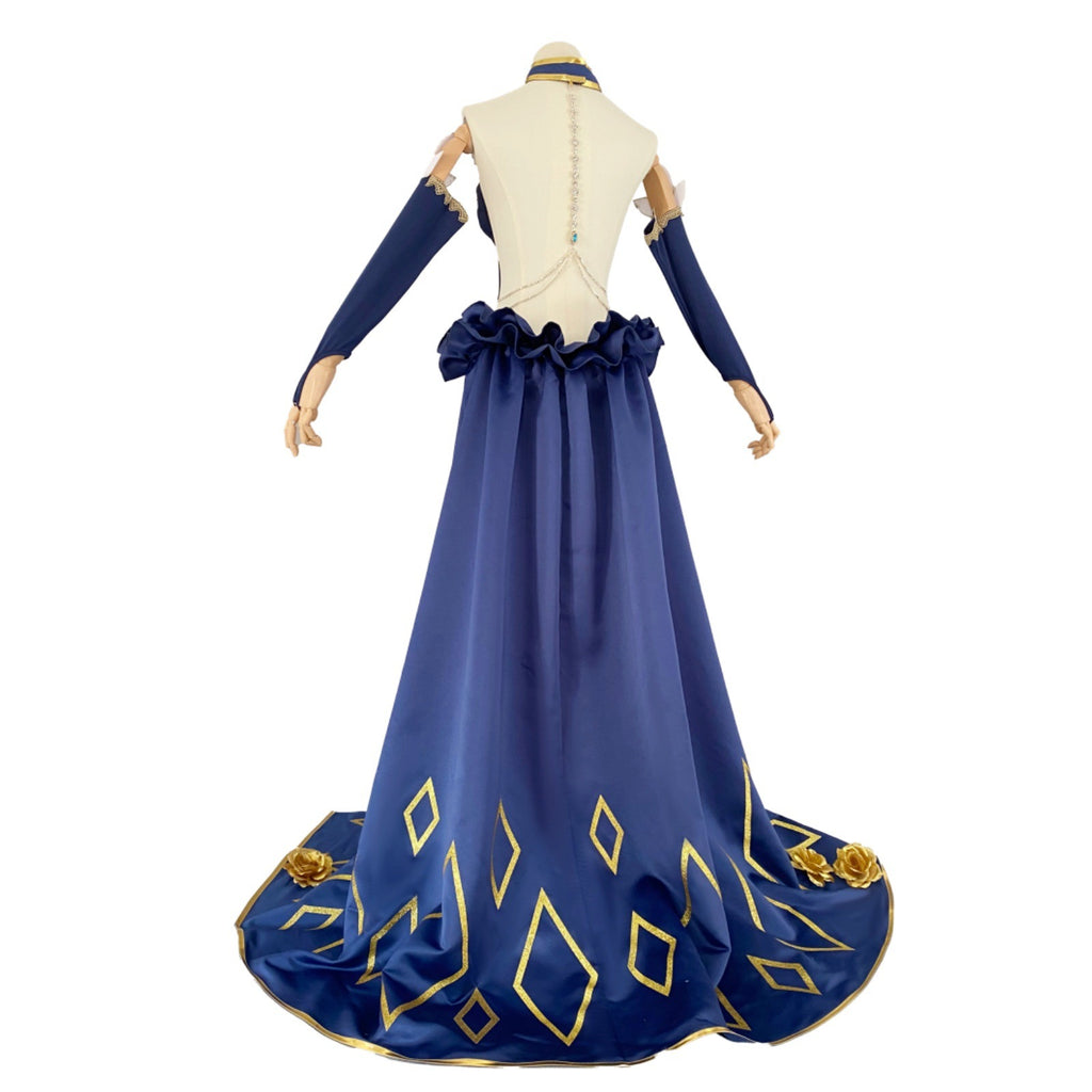 Costume Cosplay CC – Abito Cerimoniale Blu | Disponibile con Parrucca