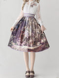 Gonna “Painted in Elegance” – Classic Lolita Elegante con Stampa Artistica