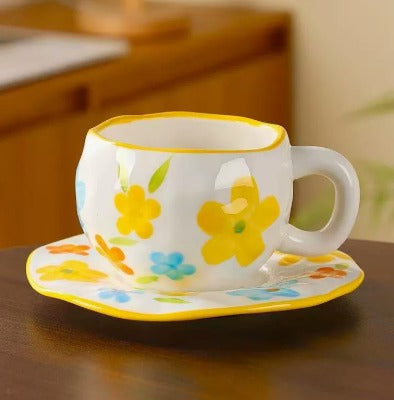 Sweet Aesthetic Cups – Tazze in Ceramica 300ml con Piattino (Collezione Cute) - accessori Lolita