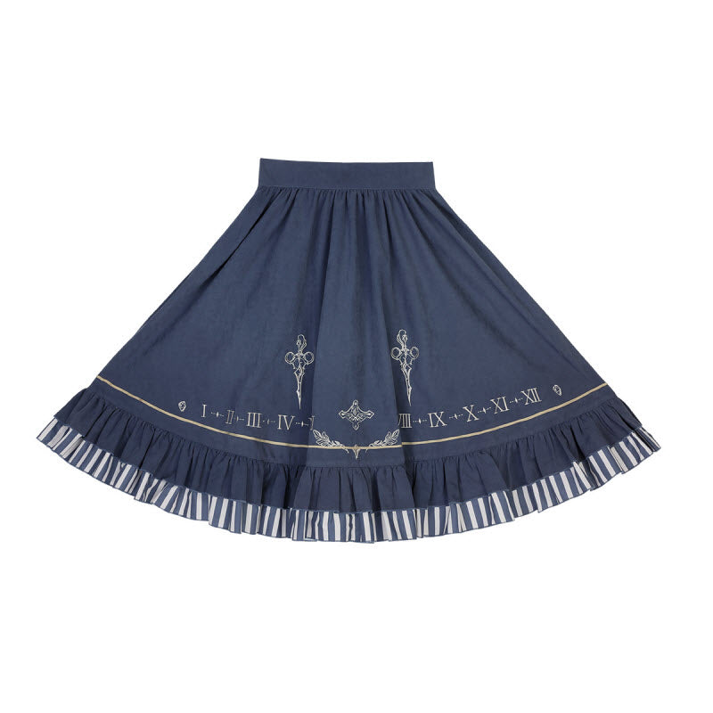 Travel in Time – Set Lolita Steampunk 3 Pezzi (Camicia + Corsetto + Gonna)