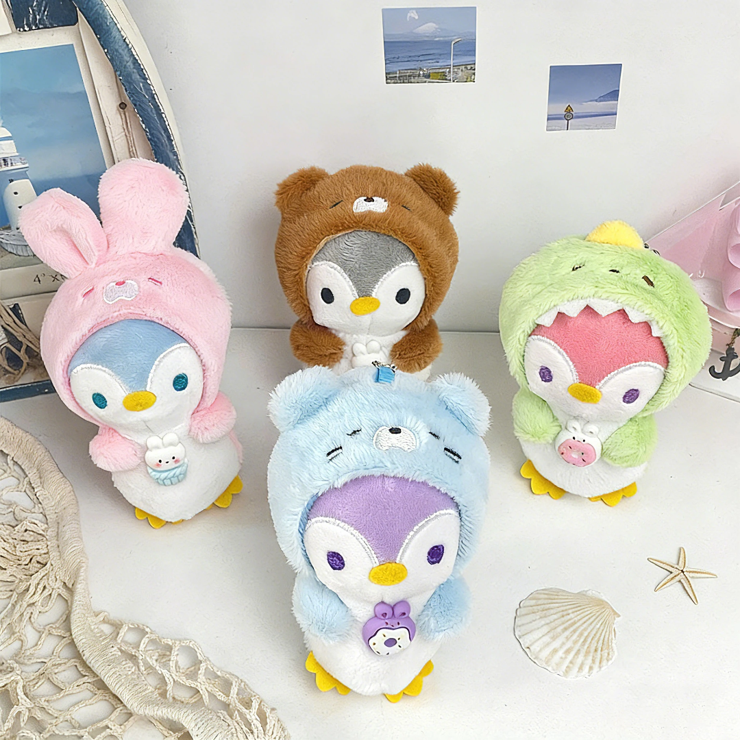 Portachiavi Peluche “Cosy Penguin” – 16cm Cute Plush Keychain