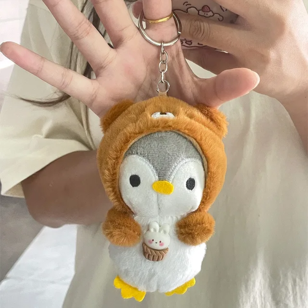 Portachiavi Peluche “Cosy Penguin” – 16cm Cute Plush Keychain