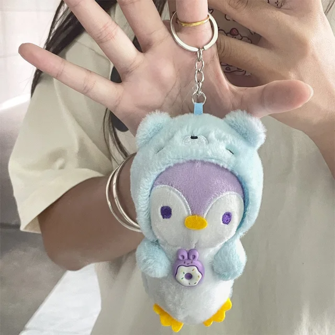 Portachiavi Peluche “Cosy Penguin” – 16cm Cute Plush Keychain