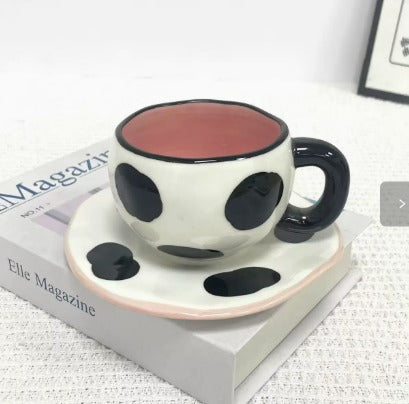 Sweet Aesthetic Cups – Tazze in Ceramica 300ml con Piattino (Collezione Cute) - accessori Lolita