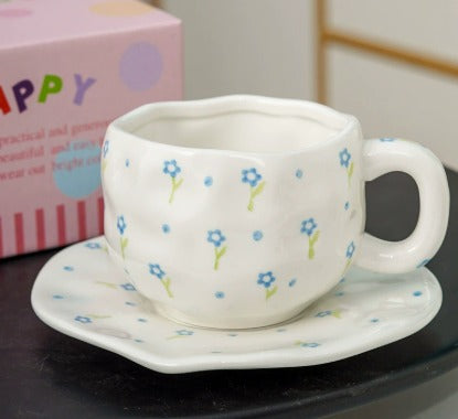 Sweet Aesthetic Cups – Tazze in Ceramica 300ml con Piattino (Collezione Cute) - accessori Lolita