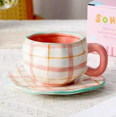 Sweet Aesthetic Cups – Tazze in Ceramica 300ml con Piattino (Collezione Cute) - accessori Lolita