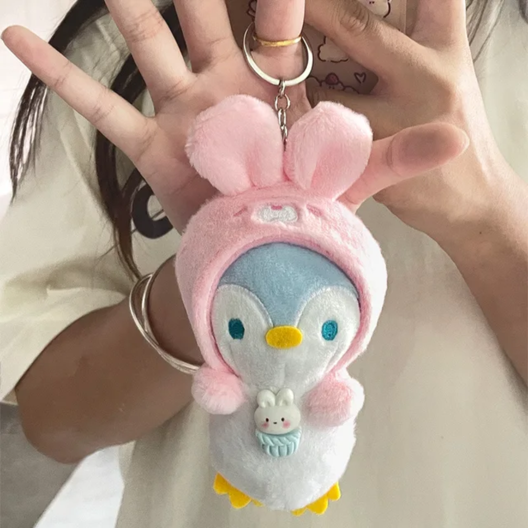 Portachiavi Peluche “Cosy Penguin” – 16cm Cute Plush Keychain