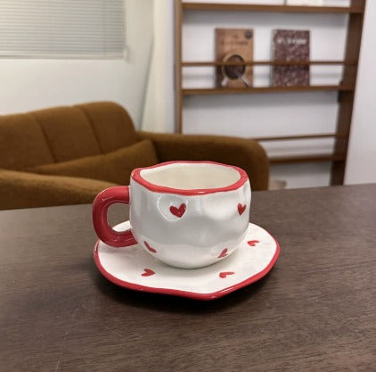 Sweet Aesthetic Cups – Tazze in Ceramica 300ml con Piattino (Collezione Cute) - accessori Lolita
