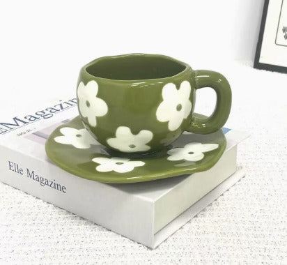 Sweet Aesthetic Cups – Tazze in Ceramica 300ml con Piattino (Collezione Cute) - accessori Lolita