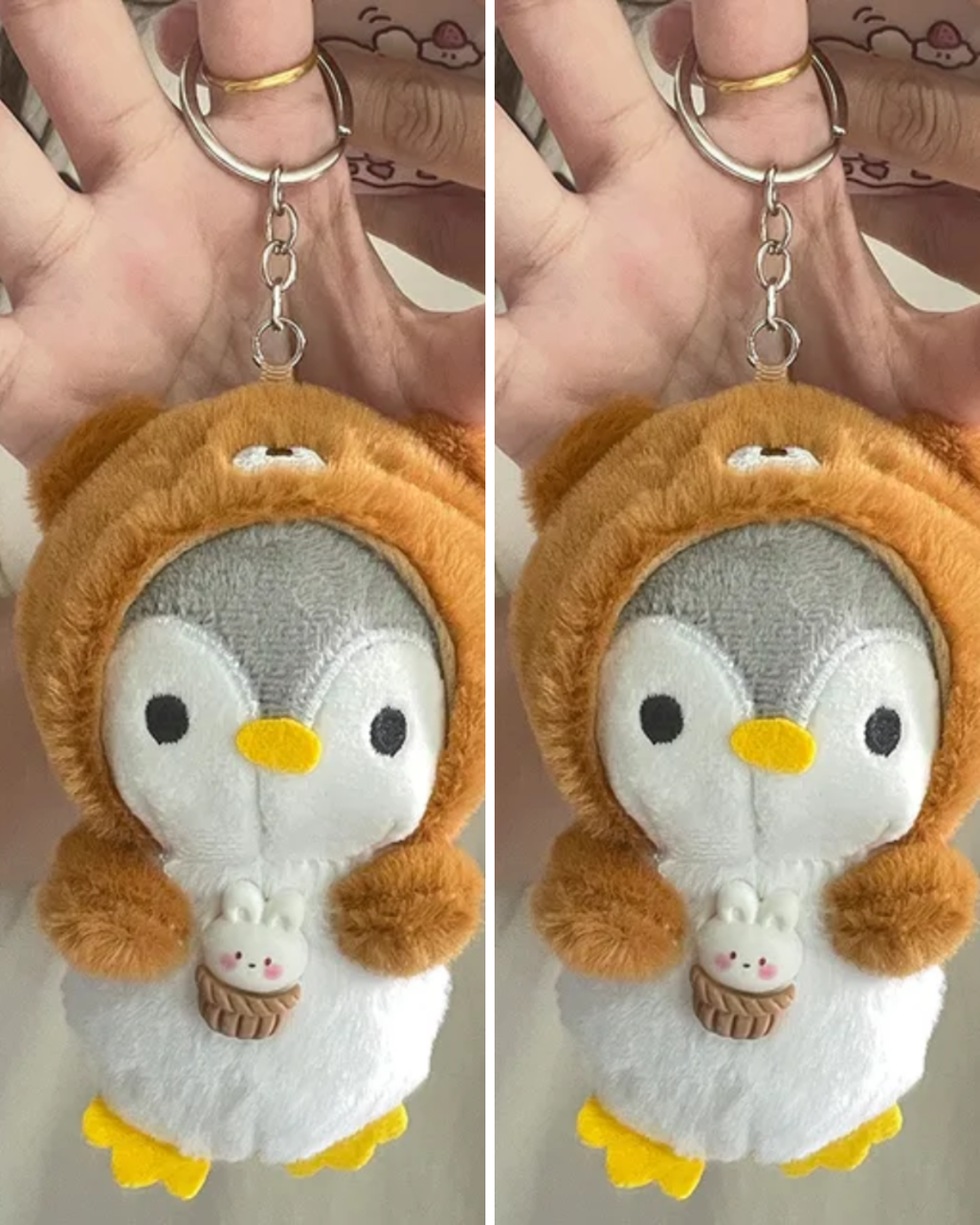 Portachiavi Peluche “Cosy Penguin” – 16cm Cute Plush Keychain