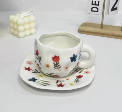 Sweet Aesthetic Cups – Tazze in Ceramica 300ml con Piattino (Collezione Cute) - accessori Lolita