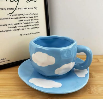 Sweet Aesthetic Cups – Tazze in Ceramica 300ml con Piattino (Collezione Cute) - accessori Lolita