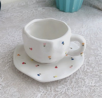 Sweet Aesthetic Cups – Tazze in Ceramica 300ml con Piattino (Collezione Cute) - accessori Lolita