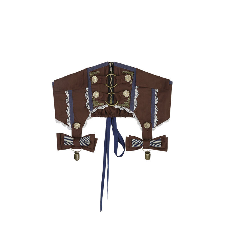 Travel in Time – Set Lolita Steampunk 3 Pezzi (Camicia + Corsetto + Gonna)