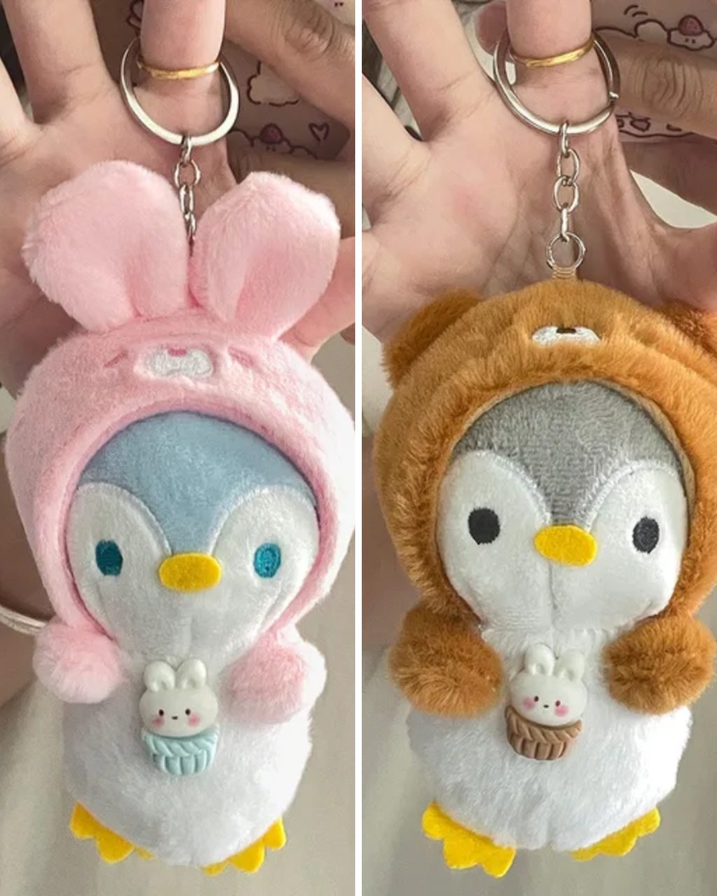 Portachiavi Peluche “Cosy Penguin” – 16cm Cute Plush Keychain