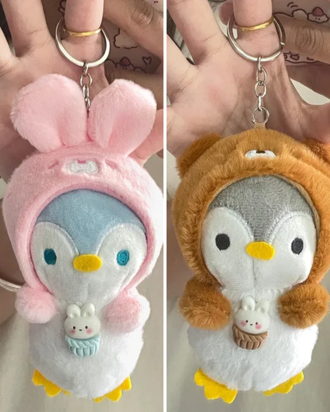 Portachiavi Peluche “Cosy Penguin” – 16cm Cute Plush Keychain