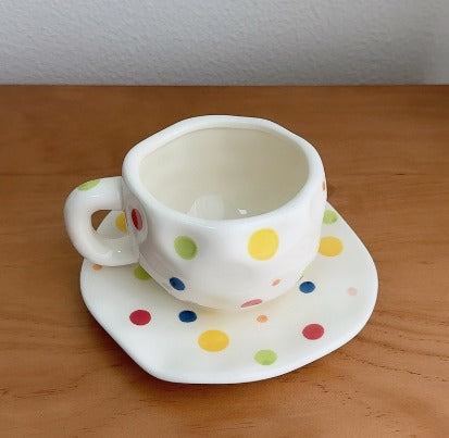 Sweet Aesthetic Cups – Tazze in Ceramica 300ml con Piattino (Collezione Cute) - accessori Lolita
