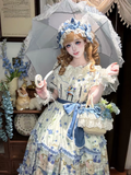 Blueberry Rabbit – Abito Lolita Classico con Coniglietti e Fiocchi Blu